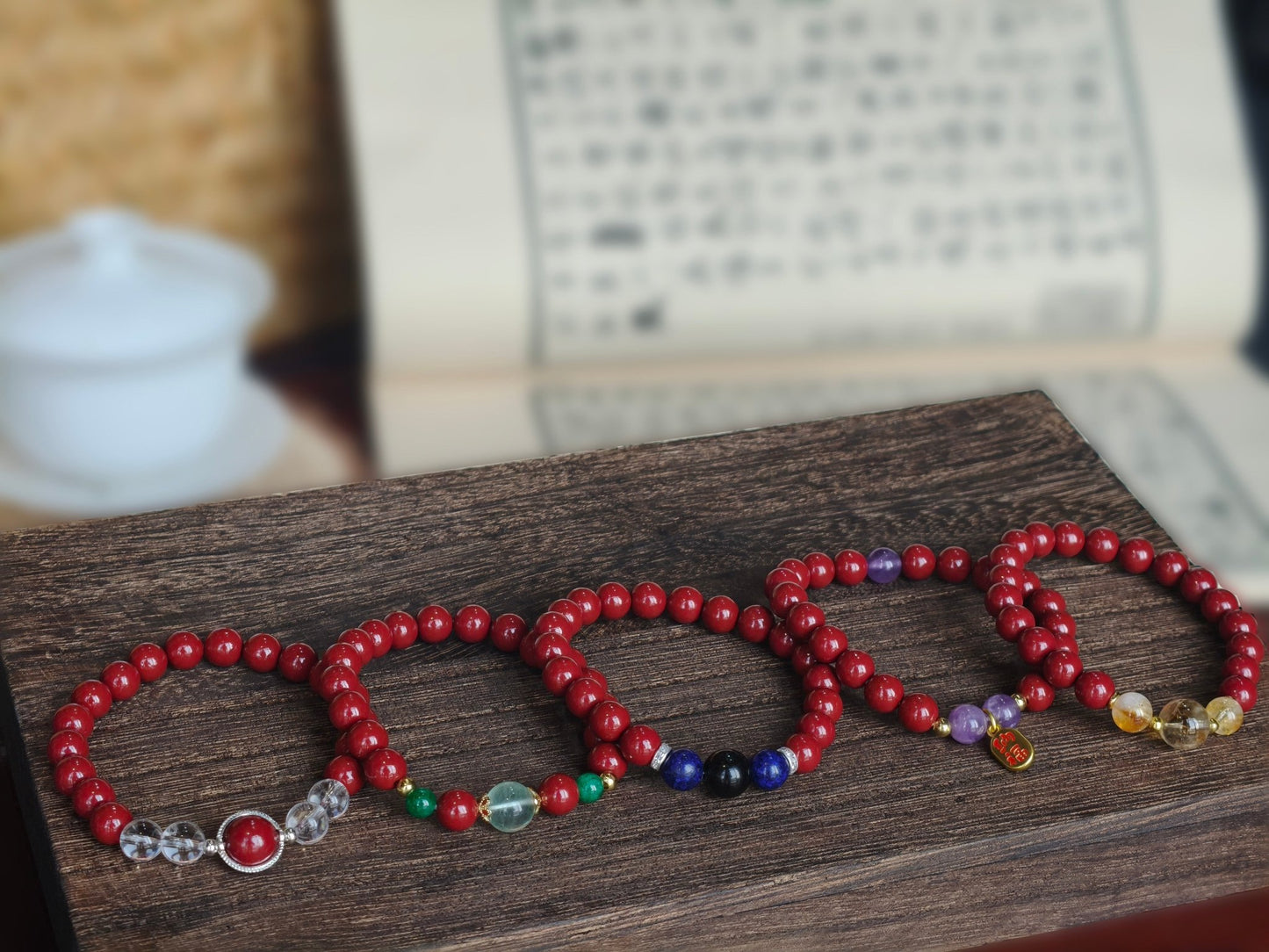 Earth Element Energy Cinnabar Bracelet female - M - starViolet