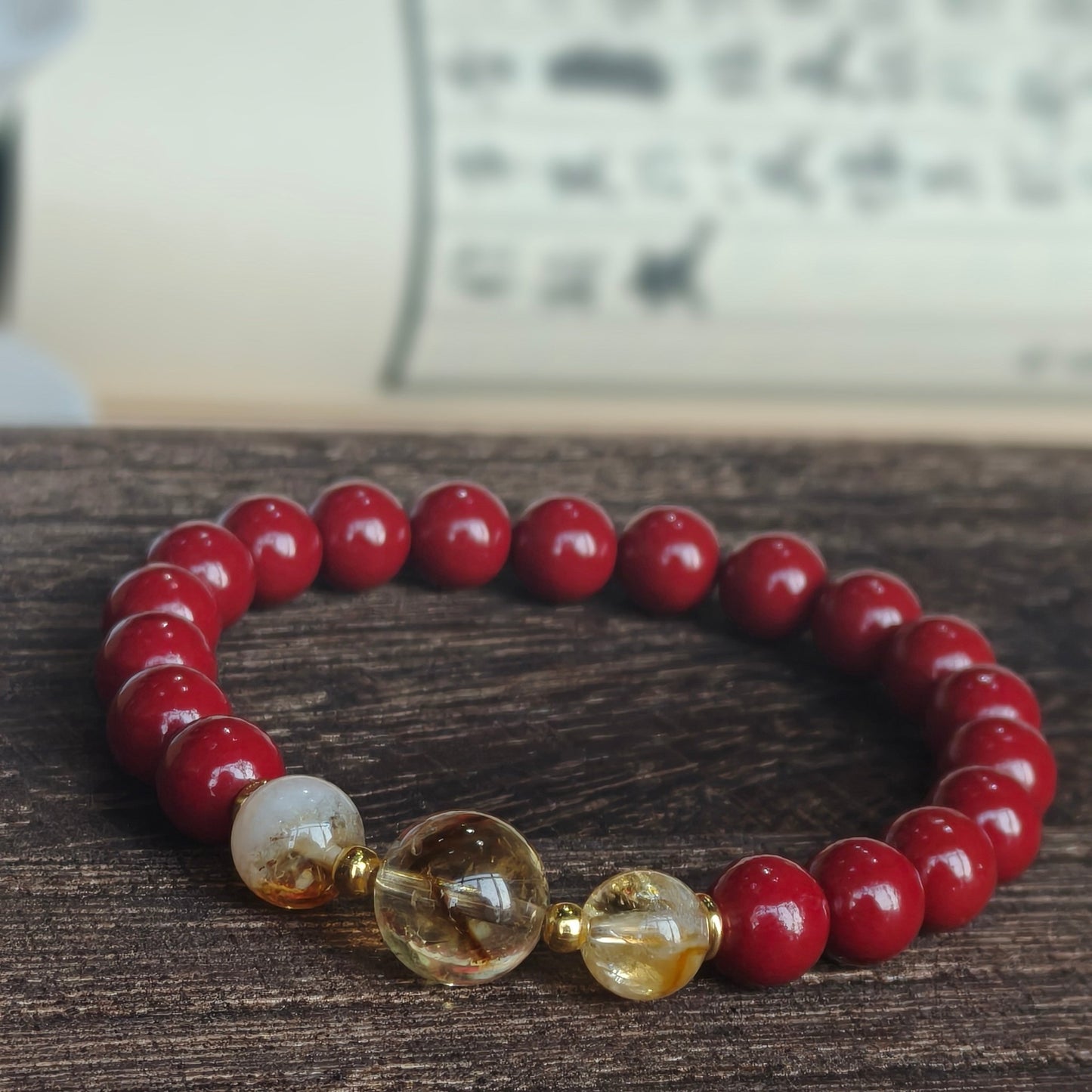 Earth Element Energy Cinnabar Bracelet female - M - starViolet