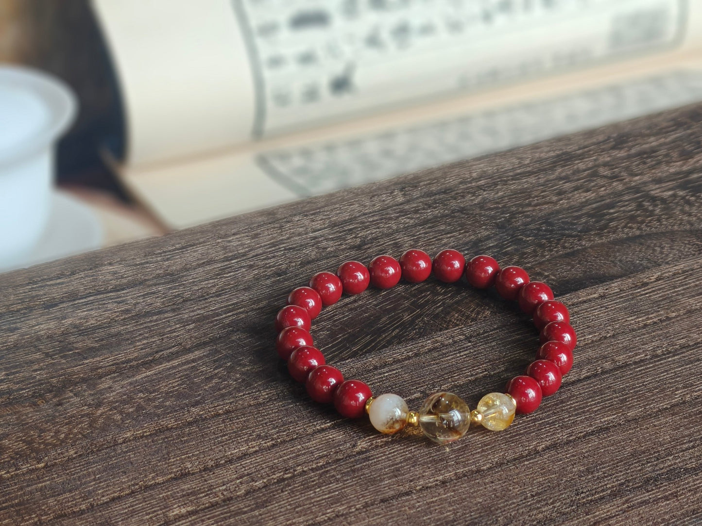 Earth Element Energy Cinnabar Bracelet female - M - starViolet