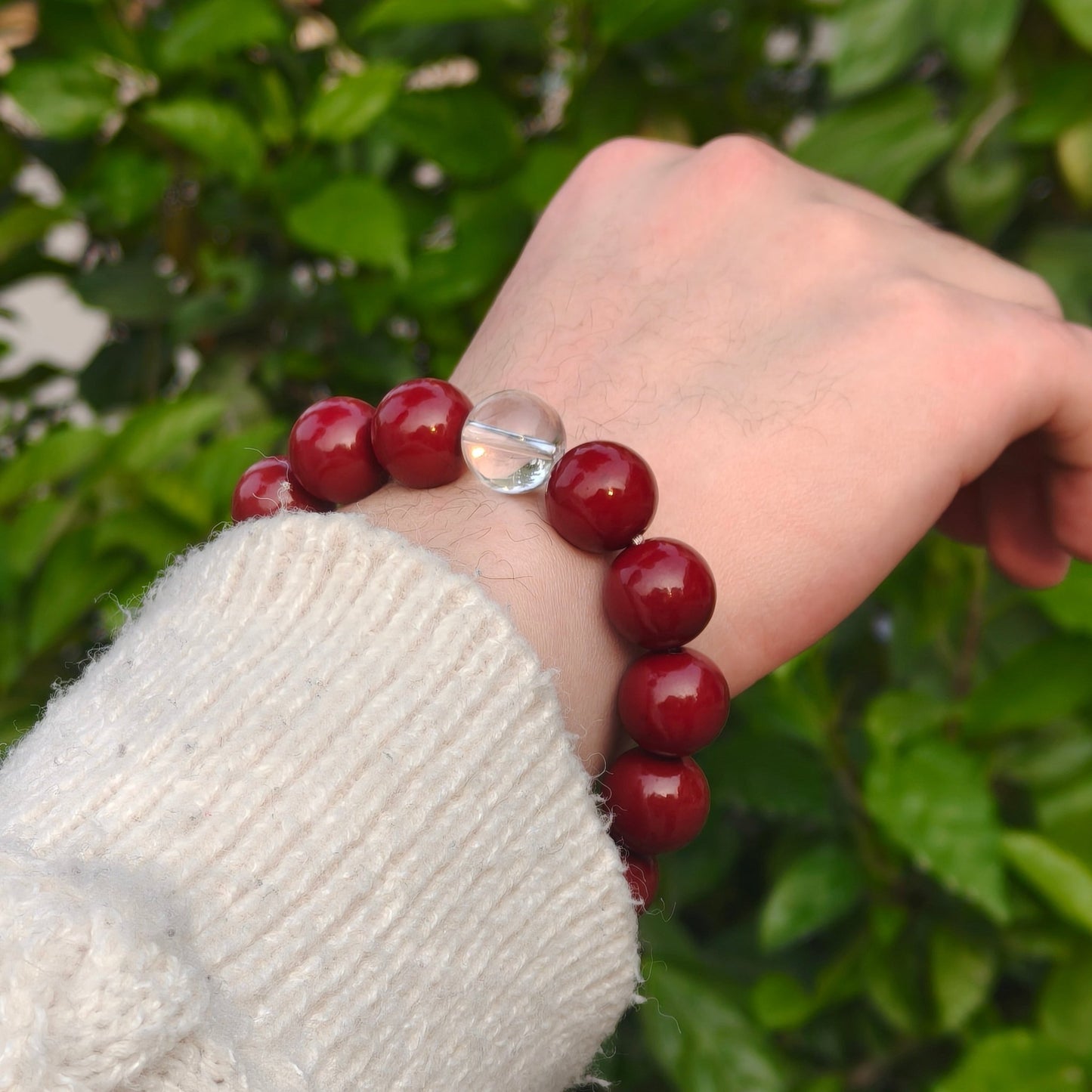 Metal Element Energy Cinnabar Bracelet male - M - starViolet