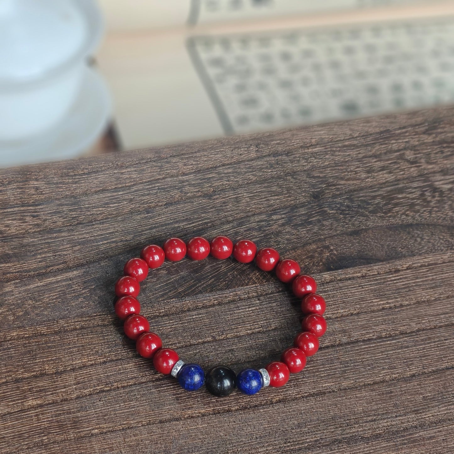Water Element Energy Cinnabar Bracelet female - M - starViolet