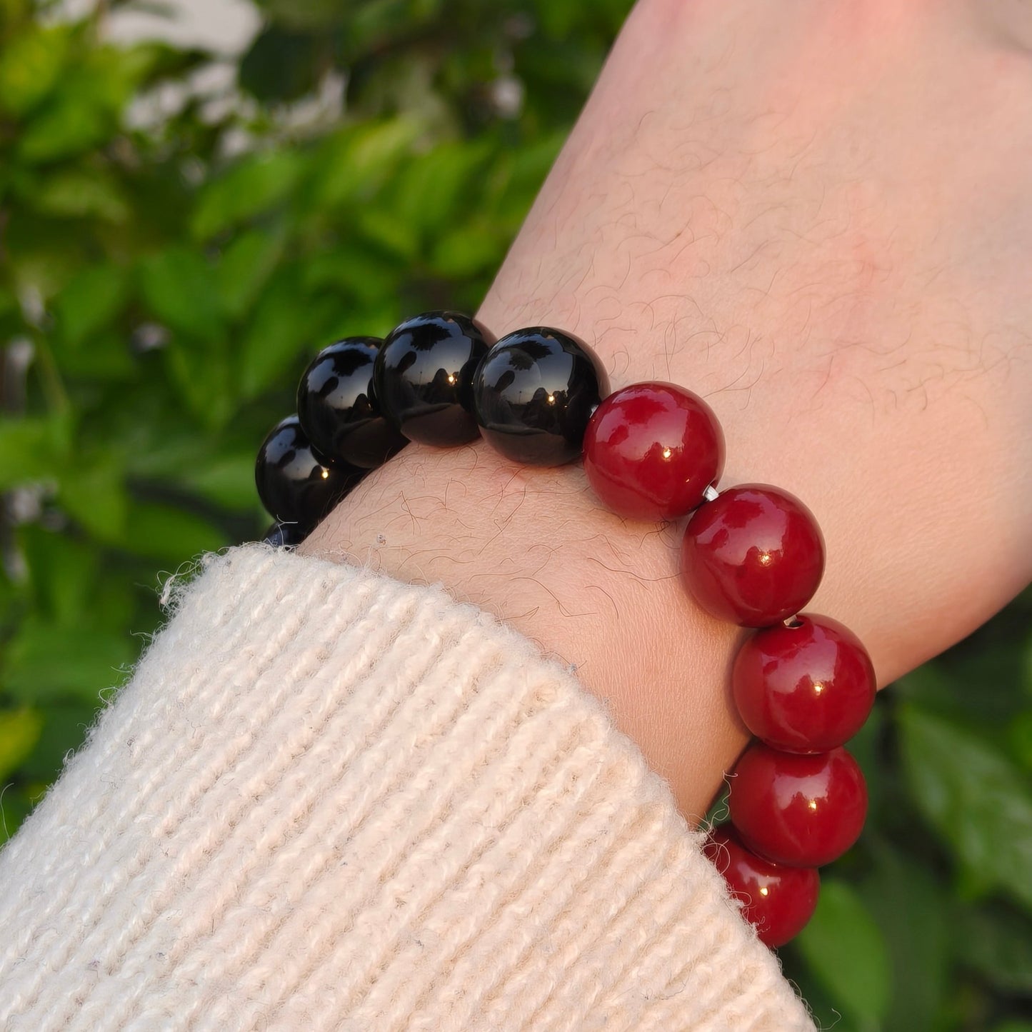 Water Element Energy Cinnabar Bracelet male - M - starViolet