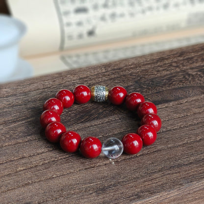 Metal Element Energy Cinnabar Bracelet male - M - starViolet
