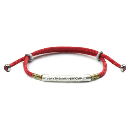 Tibetan Buddhist Red String Bracelet - Lucky Charm - M - starViolet